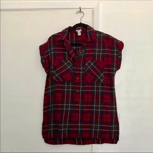 Forever 21 Red Lumberjack Flannel Button Up Top